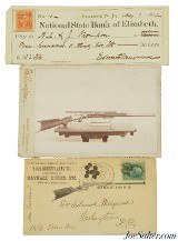 Massachusetts Arms Co. Dr. Edward Maynard Rifle Envelope + Signature Lot