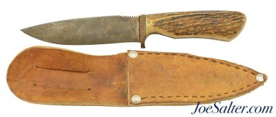 Custom Made Alvin Howery 4 1/2" Hunting Knife 1986