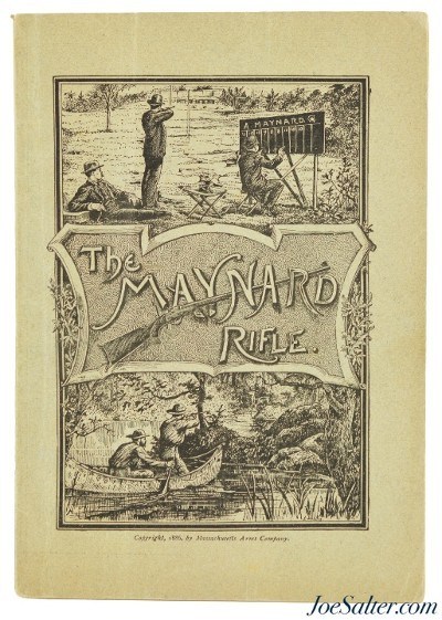 Rare Original 1886 Publication The Maynard Rifle 36 Pages Mass Arms Company