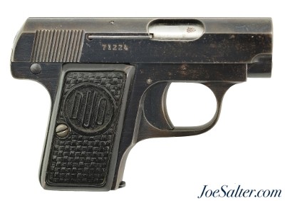 WWII Czech Duo 6.35mm Pistol Mfg German Occupation 1943