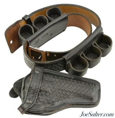 Vintage Police Duty Revolver Holster and Belt