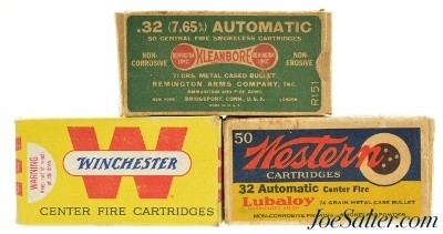 Vintage .32 Auto 7.65 mm Western Remington Dog Bone Winchester 150rds