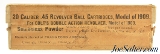 Excellent Sealed Model 1909 Colt Revolver 45 Ammo Packet Frankford Arsenal 1908 Date - 1 of 4