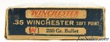 Winchester 35 Win Ammo Full Box 1930's Staynless Non-Mercuric SP - 3 of 7
