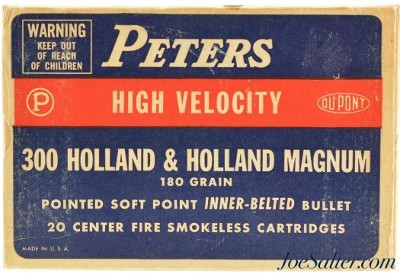 Peters High Velocity 300 Holland & Holland Magnum Ammo Full Box