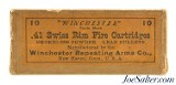 Winchester 41 Swiss Rim Fire Ammo Smokeless Full Box "3-11" Date Code - 2 of 6