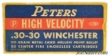 Peters High Velocity 30-30 Winchester Ammo Hollow Point Kings Mills - 1 of 7