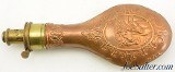 Antique G. & J. W. Hawksley Scarce "Pharaoh's Horse" Design Powder Flask - 2 of 5