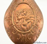 Antique G. & J. W. Hawksley Scarce "Pharaoh's Horse" Design Powder Flask - 3 of 5