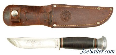 Excellent Remington Dupont Etched Blade Boy Scout Knife RH-51 With Sheath