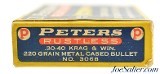 Peters Rustless 30-40 Krag Ammo Full Box 220 Grain Metal Case Bullets - 5 of 7