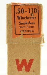 Scarce Winchester 50-110 Smokeless Ammo Staynless Full Box 3-27 Date Code - 2 of 8