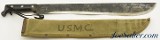 WWII True Temper 1944 Machete with Canvas Scabbard U.S.M.C. - 2 of 10