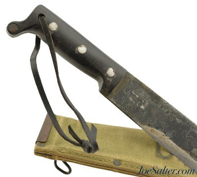WWII True Temper 1944 Machete with Canvas Scabbard U.S.M.C.