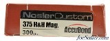 Nosler Custom 375 H&H Magnum 300gr. AccuBond 20rnds - 2 of 4