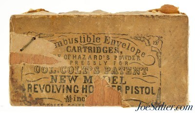 Scarce Colt Cartridge Works 44 Caliber Ammo Combustible Envelope Packet