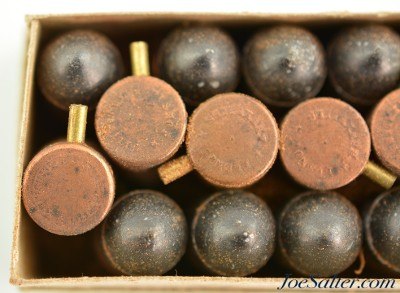 Rare Full Box Civil War Era 12mm Pin Fire Lefaucheux Ammo 25 Rds Charles Fusnot - Image 8 of 8