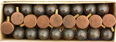 Rare Full Box Civil War Era 12mm Pin Fire Lefaucheux Ammo 25 Rds Charles Fusnot - Image 7 of 8