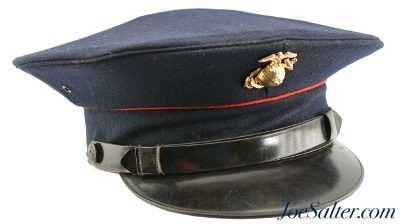 U.S. Military WWII USMC Dress Blue Uniform Visor Cap