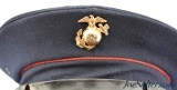U.S. Military WWII USMC Dress Blue Uniform Visor Cap - 3 of 9
