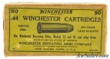 Scarce Export Box Winchester 44 W.C.F. Ammo Full Box Models 73 & 92