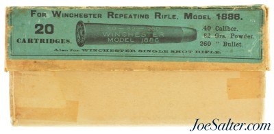 Winchester Model 1886 Black Powder Ammo 40-82 WCF 1st Style Full Box