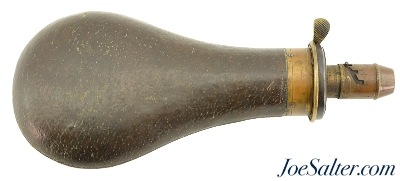 Vintage Bartram & Belcher Leather Wrap Powder Flask Fire Proof Marked