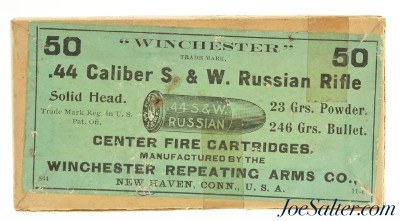 Winchester 44 S&W Russian Ammunition Full Box Partially Sealed