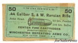 Winchester 44 S&W Russian Ammunition Full Box Partially Sealed