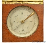 Antique Mahogany French made Pocket Compass - 2 of 8