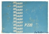 Vintage Sig Sauer P220 38 Super Factory Original Pistol Box w/ manual & Test Target
