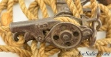 Scarce Antique M. Klein Ranch Fence Wire Wood Block & Tackle Puller - 6 of 7