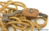 Scarce Antique M. Klein Ranch Fence Wire Wood Block & Tackle Puller - 2 of 7