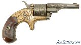 Antique Engraved Colt Open Top Pocket 22 RF Revolver Built 1875