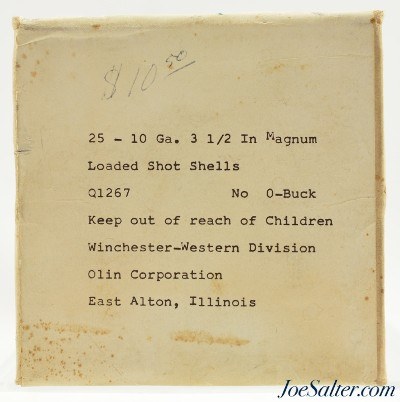 Vintage Winchester-Western 10ga. 3 1/2" Magnum No. 0-buck 24rnds