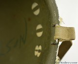 WWII Early Front-Seam Fixed Bale M1 Helmet with Liner - 12 of 15