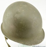WWII Early Front-Seam Fixed Bale M1 Helmet with Liner - 14 of 15
