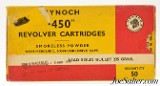Scarce Kynoch 450 Revolver Cartridges Full Box Smokeless 225 Gr Lead Bullet