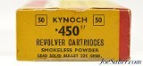 Scarce Kynoch 450 Revolver Cartridges Full Box Smokeless 225 Gr Lead Bullet - 2 of 3