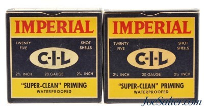 Vintage CIL Imperial 20ga. 2 3/4" Primed Waterproofed Paper Shells 50pc
