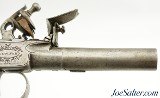 British Iron-Frame Flintlock Turn-Off Pistol by Girdler - 3 of 11