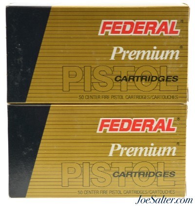 Federal Premium 9mm Luger 147 Gr Hydra-Shok JHP Hollow Point Ammo 100 Rnds