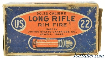 Sealed! US Cartridge Co. 22 LR Lesmok Ammunition Lowell, Mass