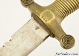 Swiss Model 1842 Pioneers Sawtooth Gladius Short Sword + Leather Scabbard - 8 of 14