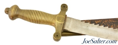 Swiss Model 1842 Pioneers Sawtooth Gladius Short Sword + Leather Scabbard