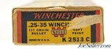 Winchester "1939" Box 25-35 Win Ammo Full Box 117 Grain SP - 3 of 6