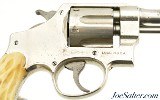 Pre-War Smith & Wesson 44 Hand Ejector Nickel Revolver Mfg 1923 Jigged Bone Stocks - 7 of 15