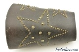 Antique Leather Star Cowboy Roping Cuffs late 1800s - 2 of 9