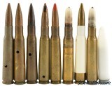 50 BMG Single Round Collection 9 Pieces WWII, Korea, Vietnam Etc.