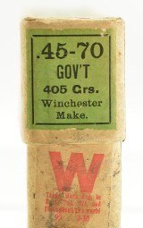 Full & Sealed! Pre-WWI Box Winchester 45-70-405 Government BP Ammo Trapdoor - 5 of 6